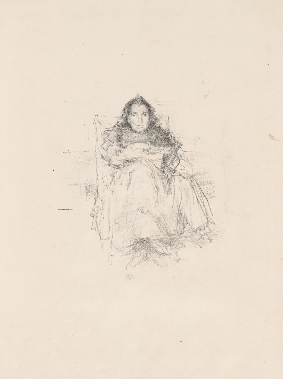 Studium portretowe: Pani Philip, nr 3 (recto) Studium portretowe: Geneviève Mallarmé (verso) autorstwa James Abbott McNeill Whistler