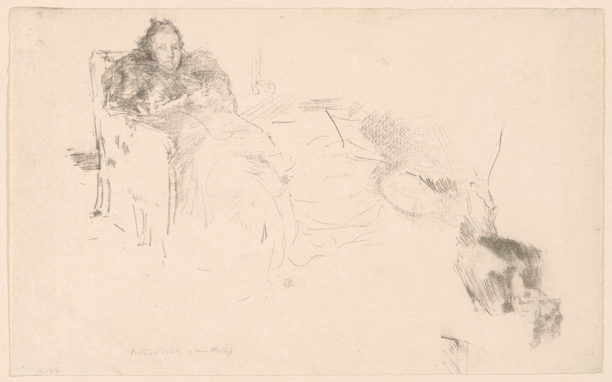 Studium portretowe: Pani Filip, nr 4 [Studia Philipsa] autorstwa James Abbott McNeill Whistler