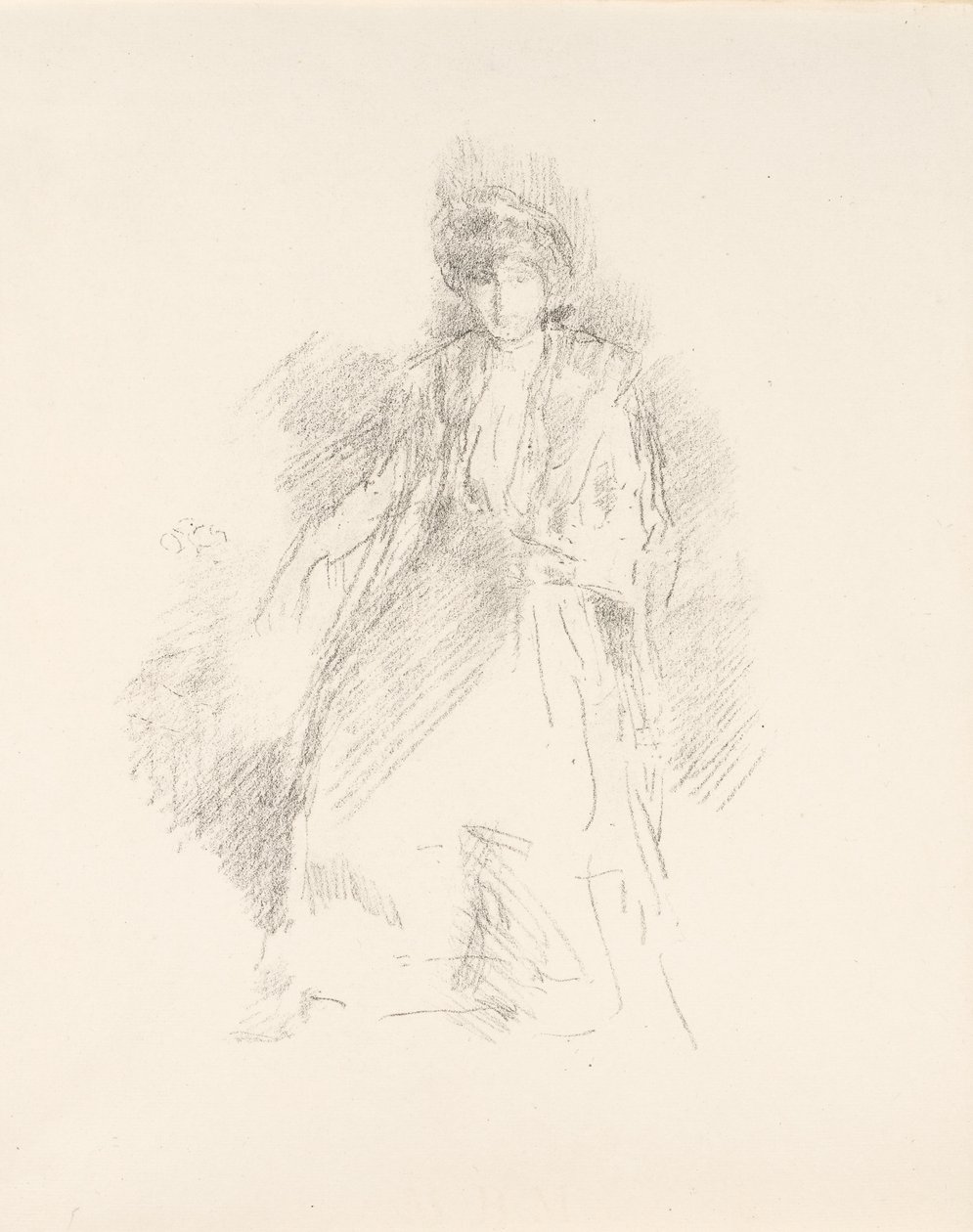 Portret młodej kobiety w kapeluszu [panna Seaton] autorstwa James Abbott McNeill Whistler