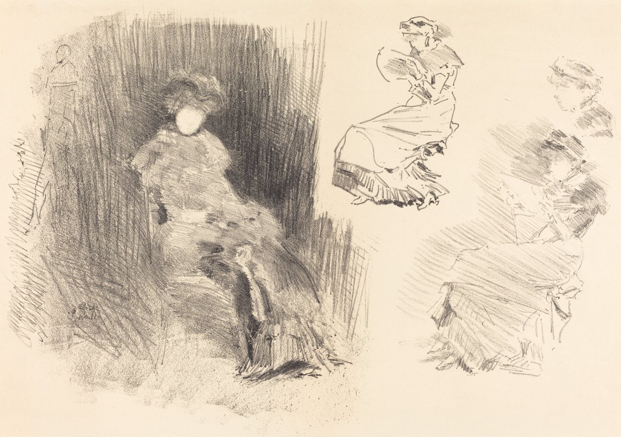 Czytanie autorstwa James Abbott McNeill Whistler