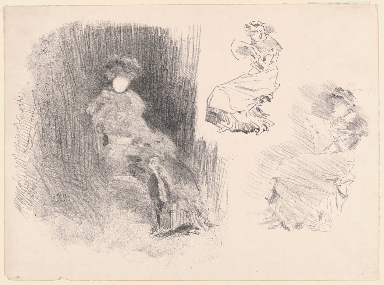 Czytanie autorstwa James Abbott McNeill Whistler