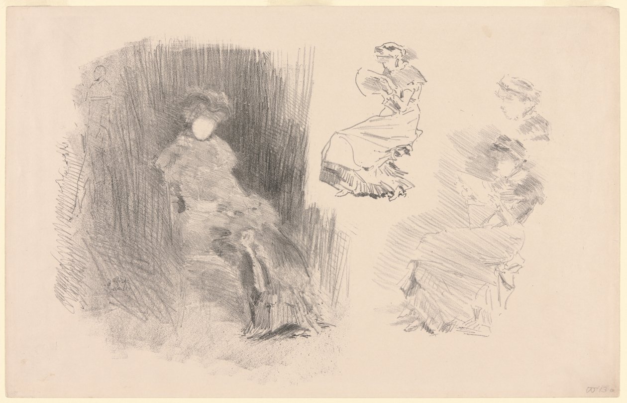 Czytanie autorstwa James Abbott McNeill Whistler