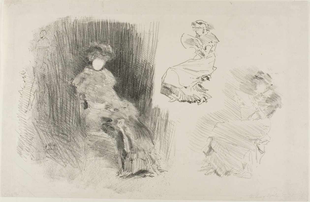 Czytanie autorstwa James Abbott McNeill Whistler