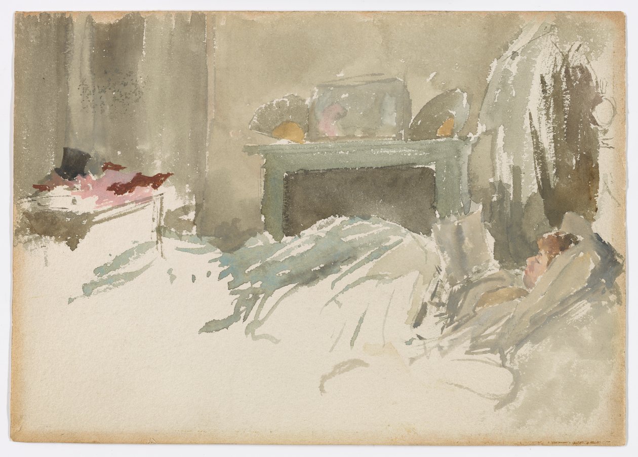 Odpoczynek w łóżku autorstwa James Abbott McNeill Whistler