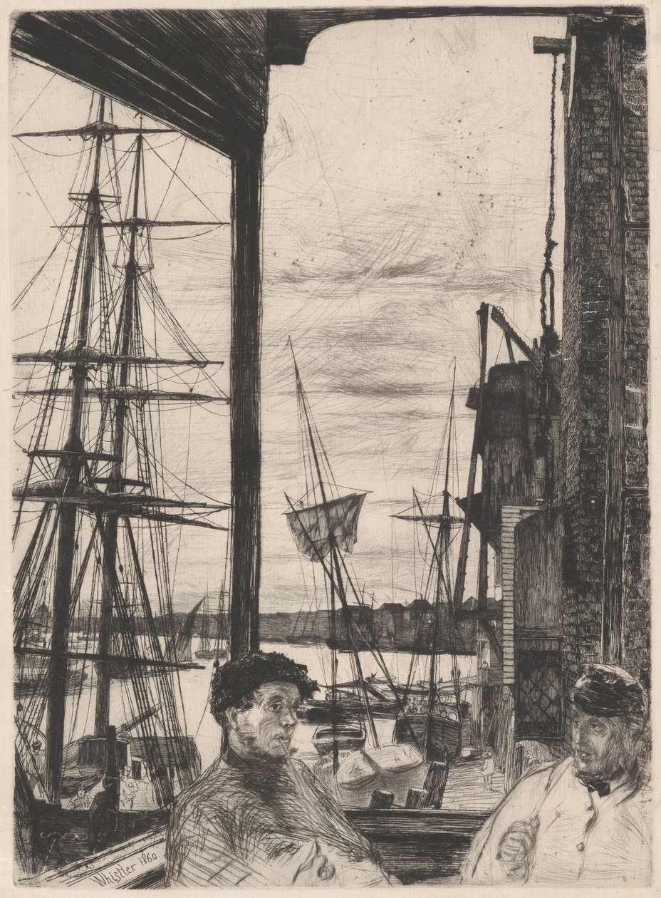 Rotherhithe K. 66 III z cyklu „The Thames Set” autorstwa James McNeill Whistler