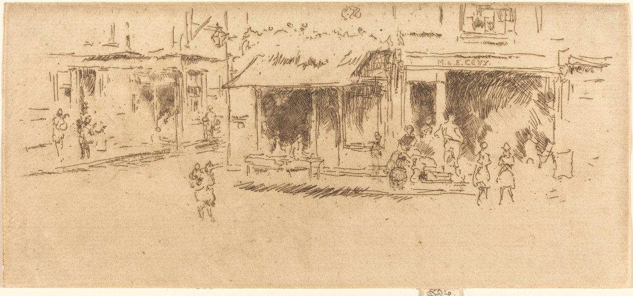 Miejsce Świętego Jakuba, Hounsditch autorstwa James Abbott McNeill Whistler