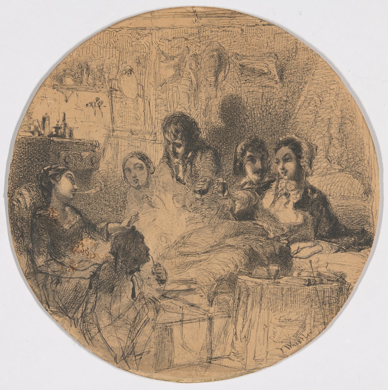 Scena z życia bohemy autorstwa James McNeill Whistler