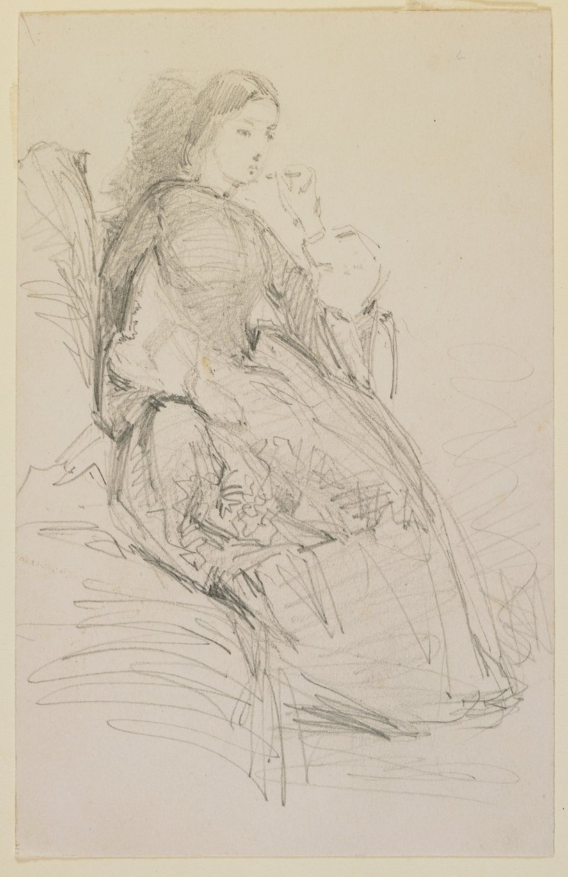 Siedząca kobieta, paląca autorstwa James Abbott McNeill Whistler