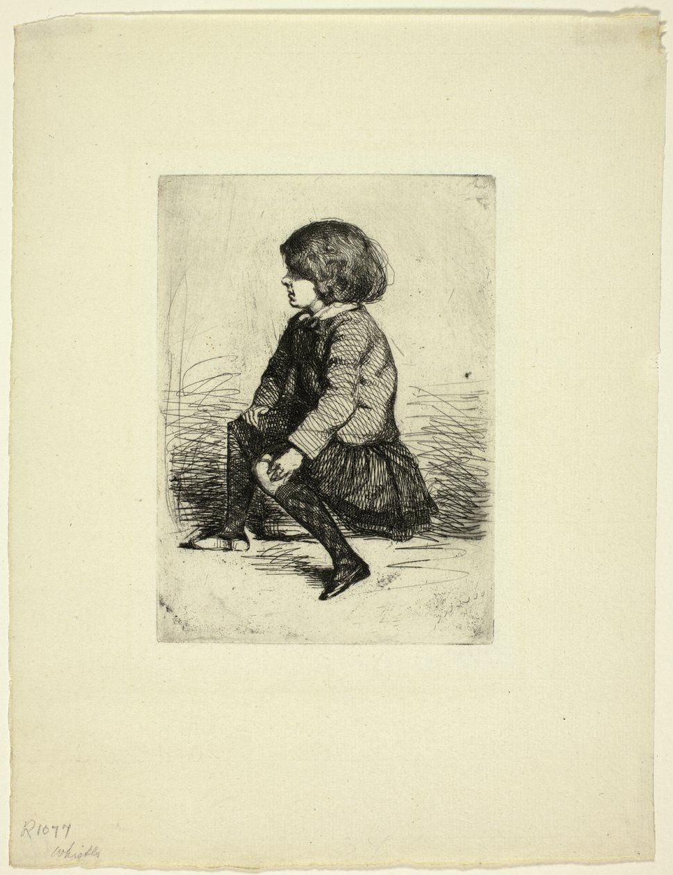 Seymour Haden, Jr, w pozycji siedzącej autorstwa James Abbott McNeill Whistler