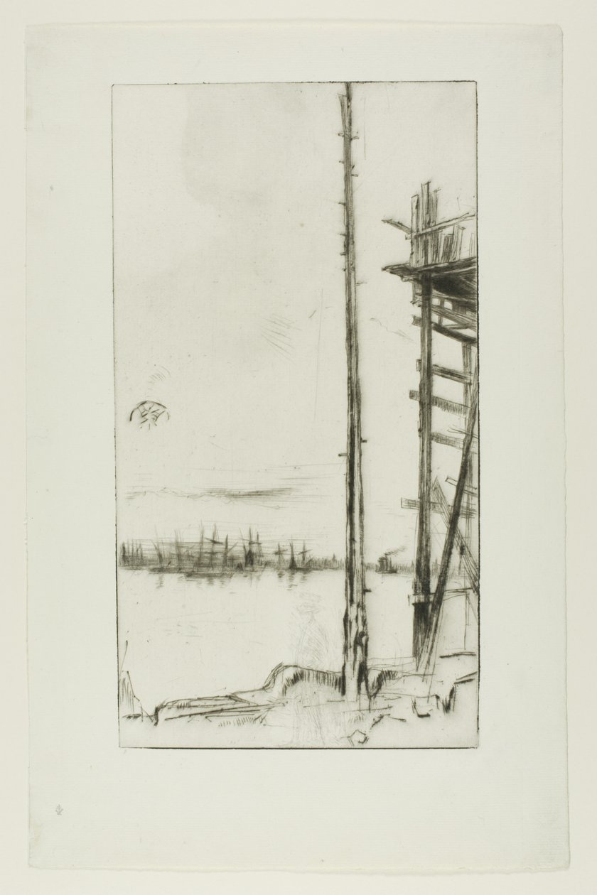 Stocznia stoczniowa, Liverpool autorstwa James McNeill Whistler
