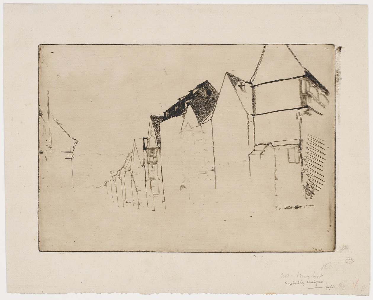 Szkic domów autorstwa James Abbott McNeill Whistler