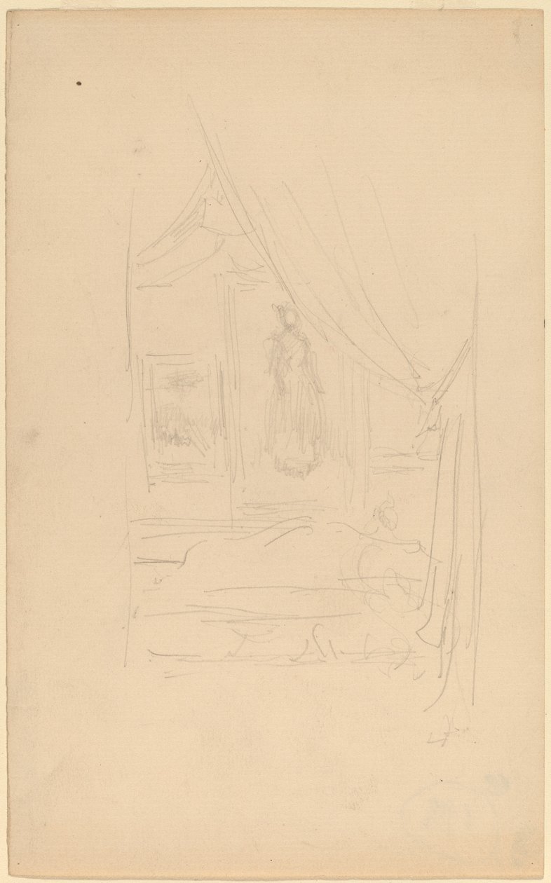 Szkic portretu pani Godwin powieszony w Towarzystwie Artystów Brytyjskich autorstwa James Abbott McNeill Whistler