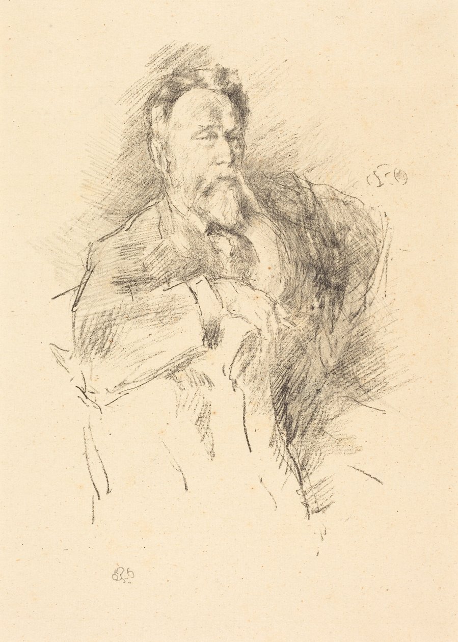 Szkic Williama E. Henleya autorstwa James McNeill Whistler