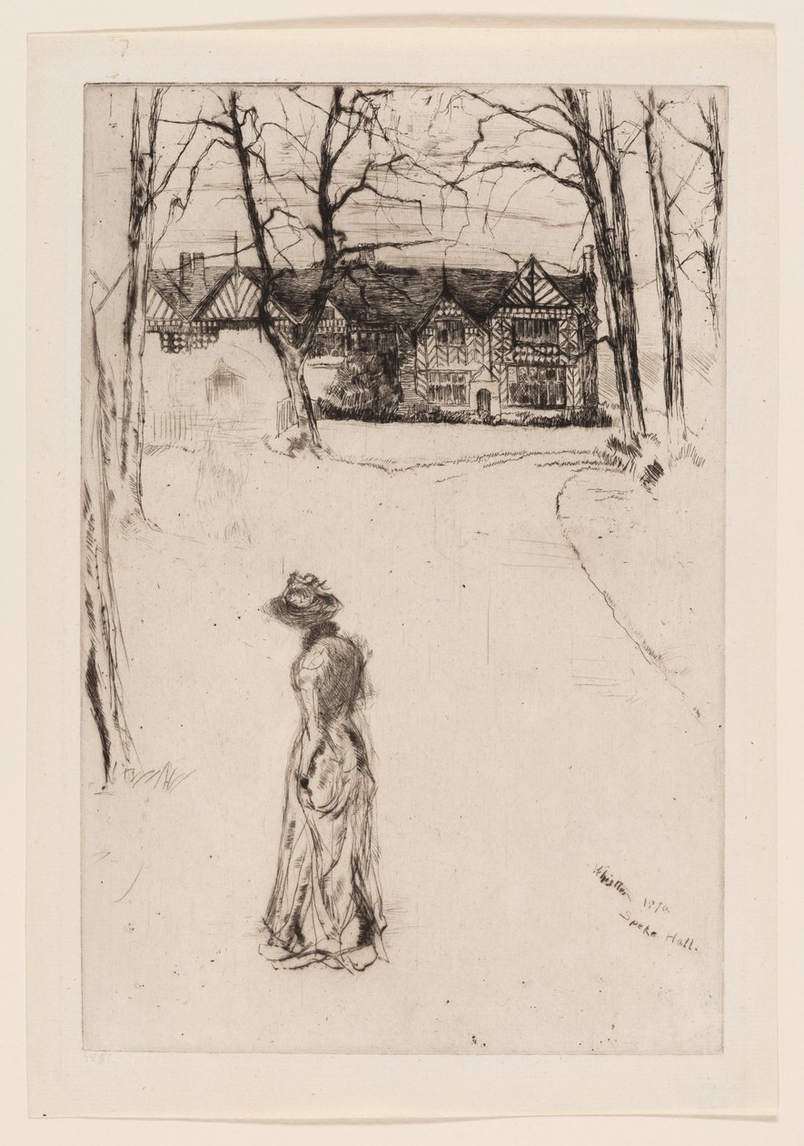 Speke Hall: Aleja autorstwa James Abbott McNeill Whistler