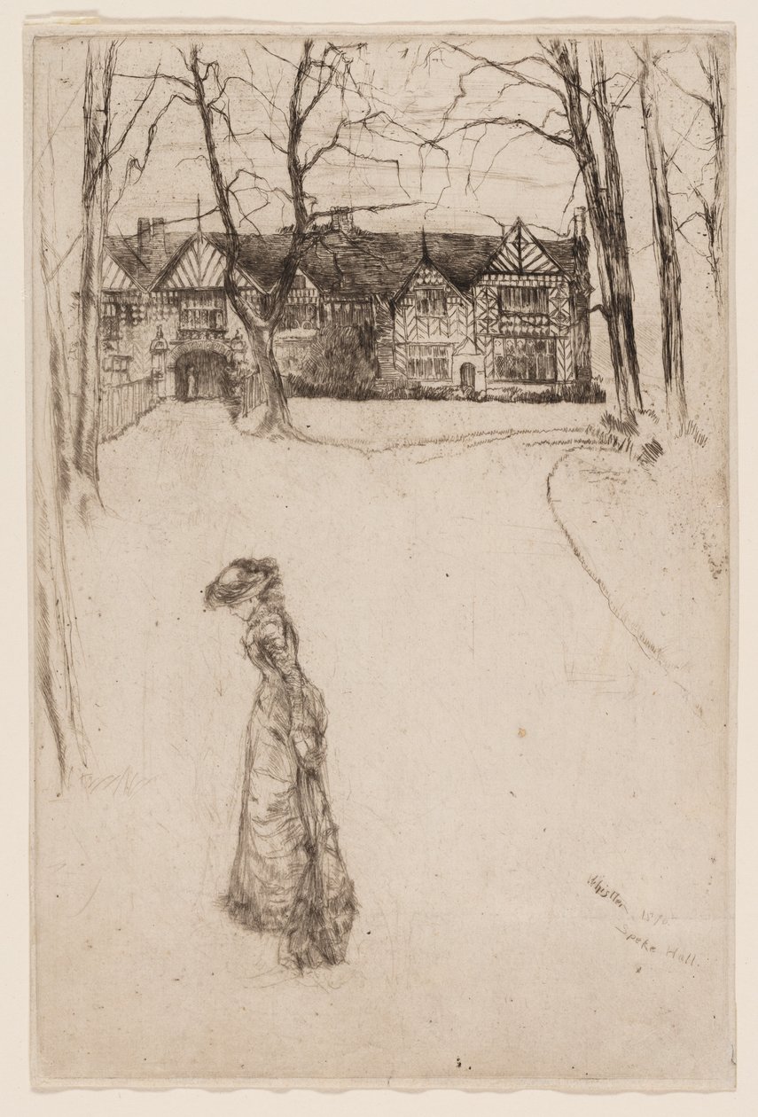 Speke Hall: Aleja autorstwa James Abbott McNeill Whistler