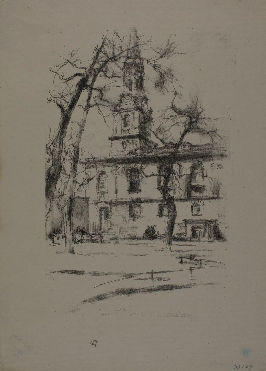 St Giles-in-the-Fields autorstwa James Abbott McNeill Whistler