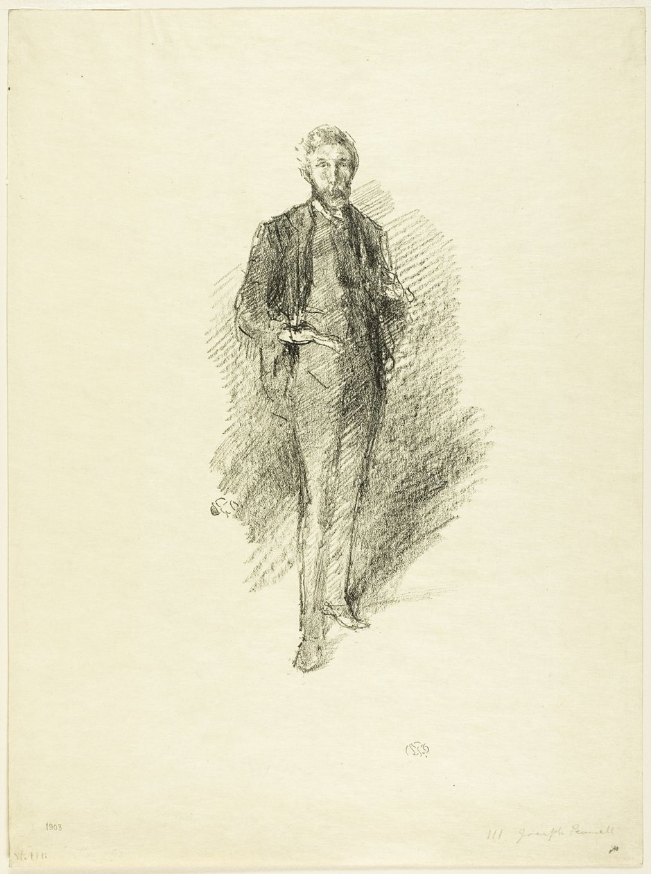 Badanie: Joseph Pennell autorstwa James Abbott McNeill Whistler