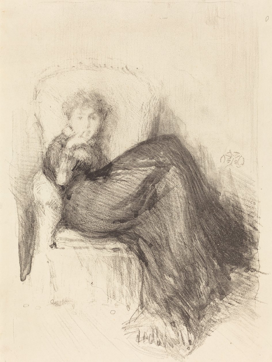 Badanie: Siedząca Maude autorstwa James Abbott McNeill Whistler