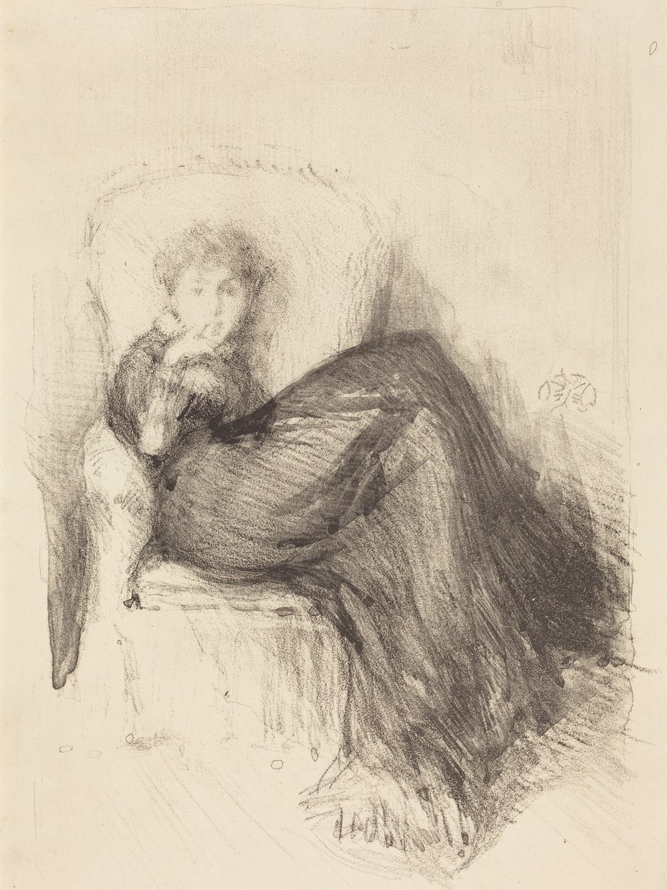 Studium: „Maude siedząca” autorstwa James McNeill Whistler