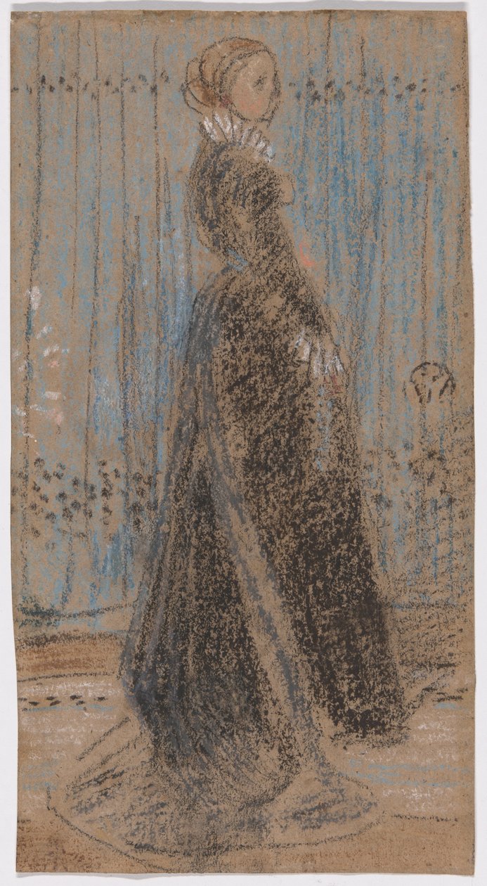 Studium do "Aranżacja w czerni, nr 2: Portret pani Louis Huth" (recto); Studium do "Symfonia w kolorze cielistym i różowym: Portret pani Frances Leyland" (verso) autorstwa James McNeill Whistler