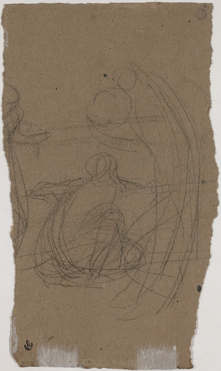 Studium „Wariacje w kolorze niebieskim i zielonym” [verso] autorstwa James Abbott McNeill Whistler