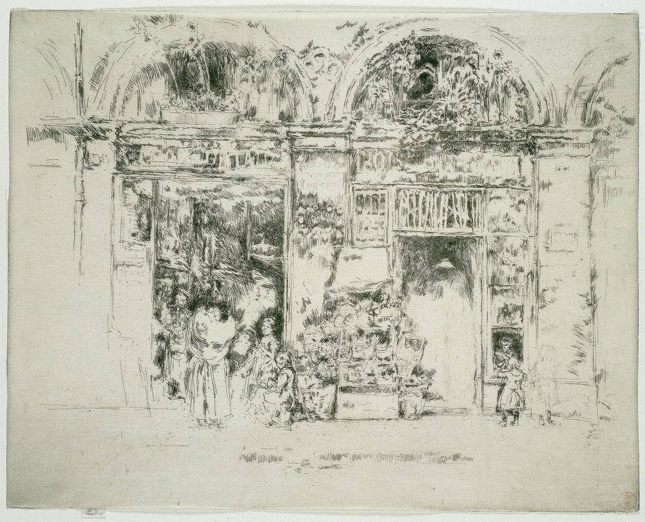 Słoneczniki, targ St Germain, Paryż autorstwa James Abbott McNeill Whistler