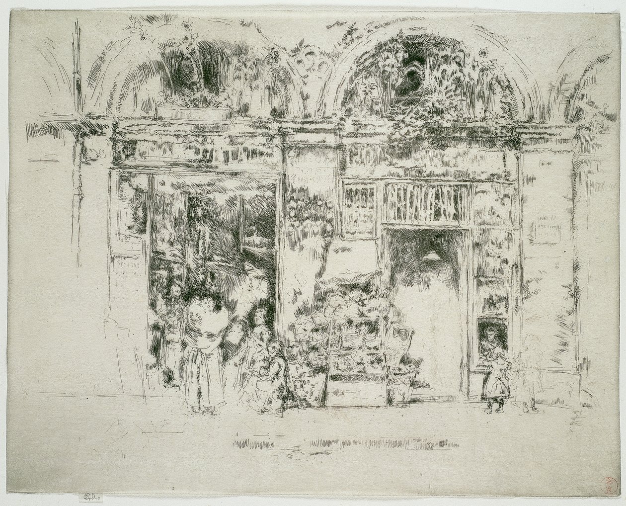 Słoneczniki, targ St Germain, Paryż autorstwa James McNeill Whistler
