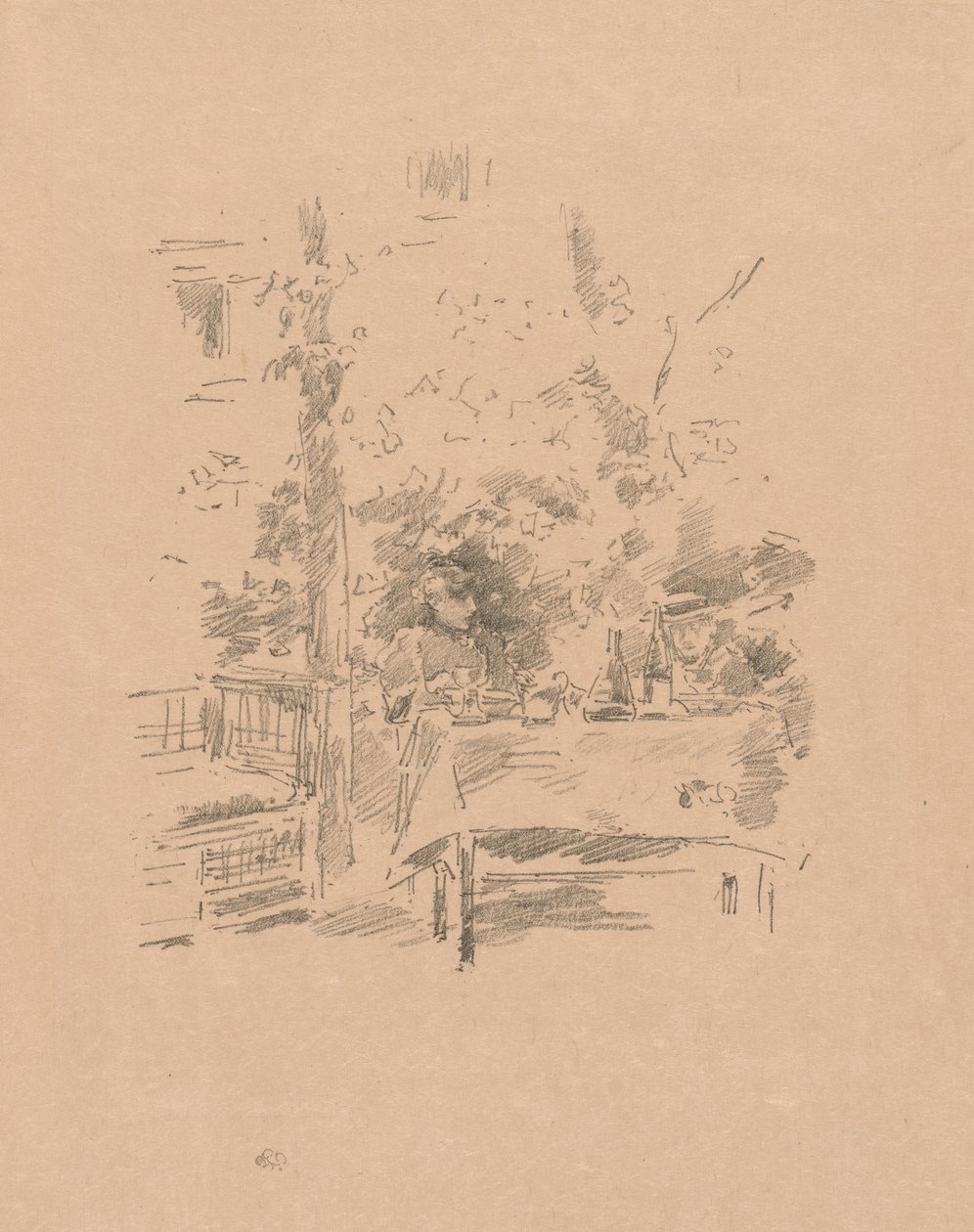 Jeden na jednego w ogrodzie autorstwa James McNeill Whistler
