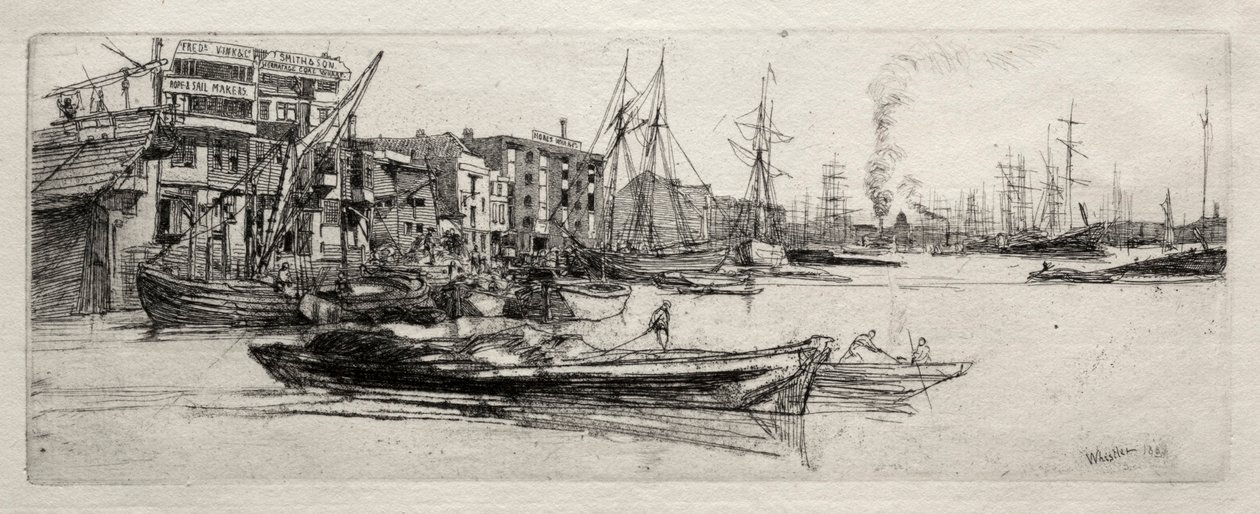Thames Warehouse autorstwa James McNeill Whistler