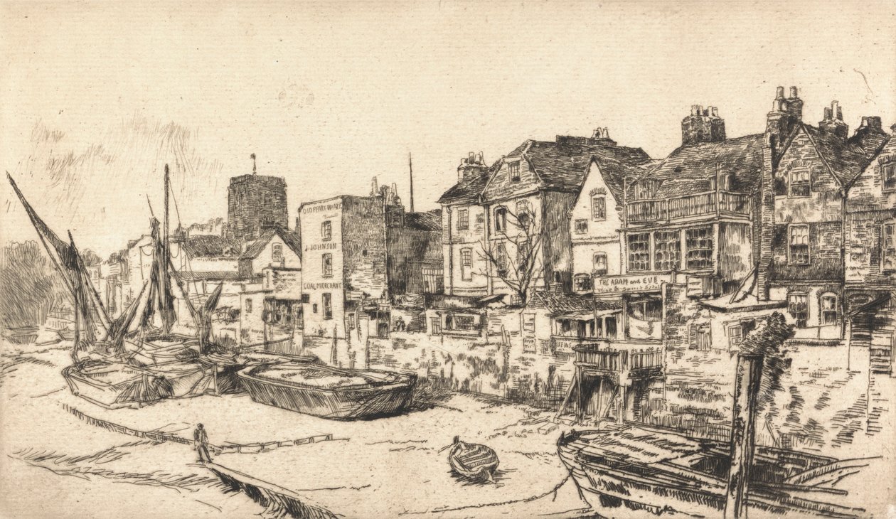 Tawerna Adama i Ewy, Old Chelsea autorstwa James Abbott McNeill Whistler