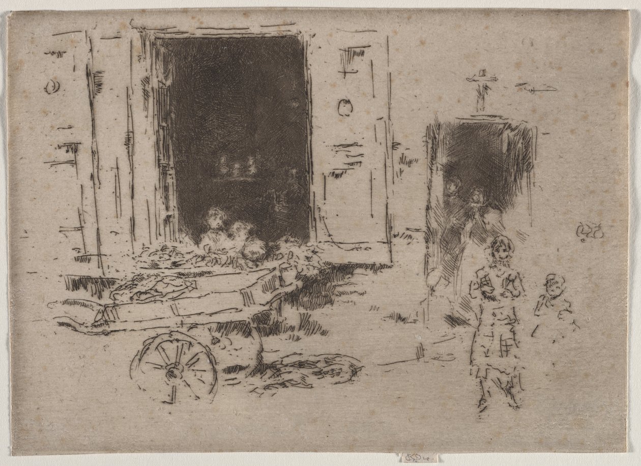 The Barrow – dzielnica Marolles, Bruksela autorstwa James McNeill Whistler