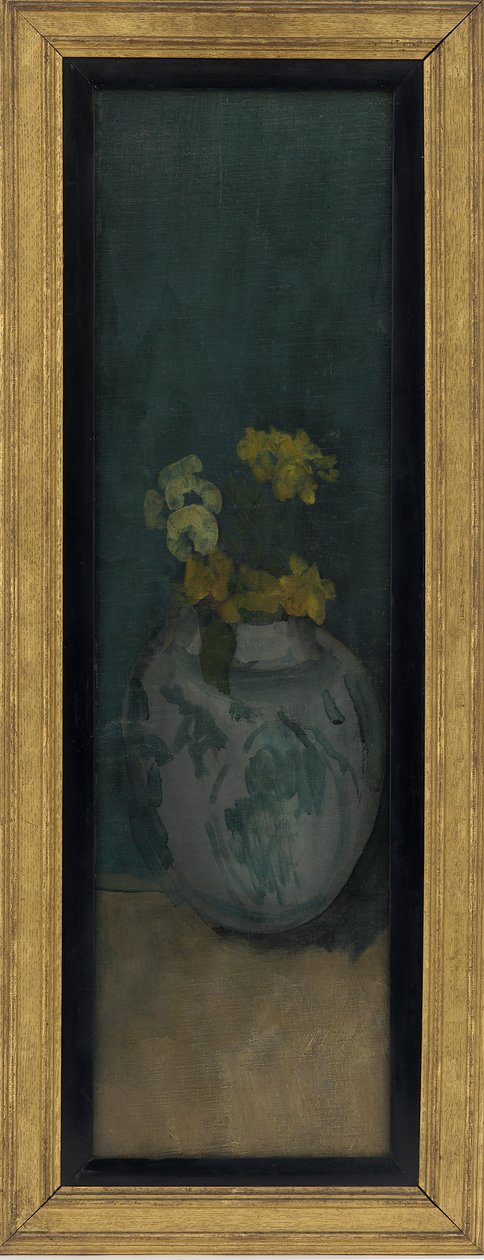 Niebieska dziewczyna (fragment): Żółty i niebieski autorstwa James Abbott McNeill Whistler