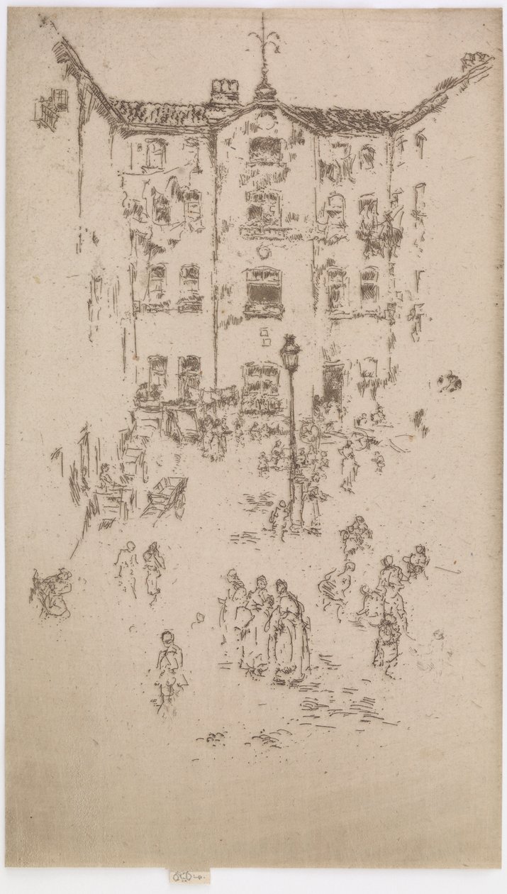 Dziedziniec, Bruksela autorstwa James Abbott McNeill Whistler