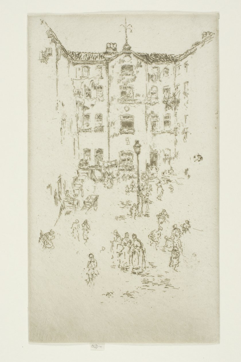 Dziedziniec, Bruksela autorstwa James Abbott McNeill Whistler