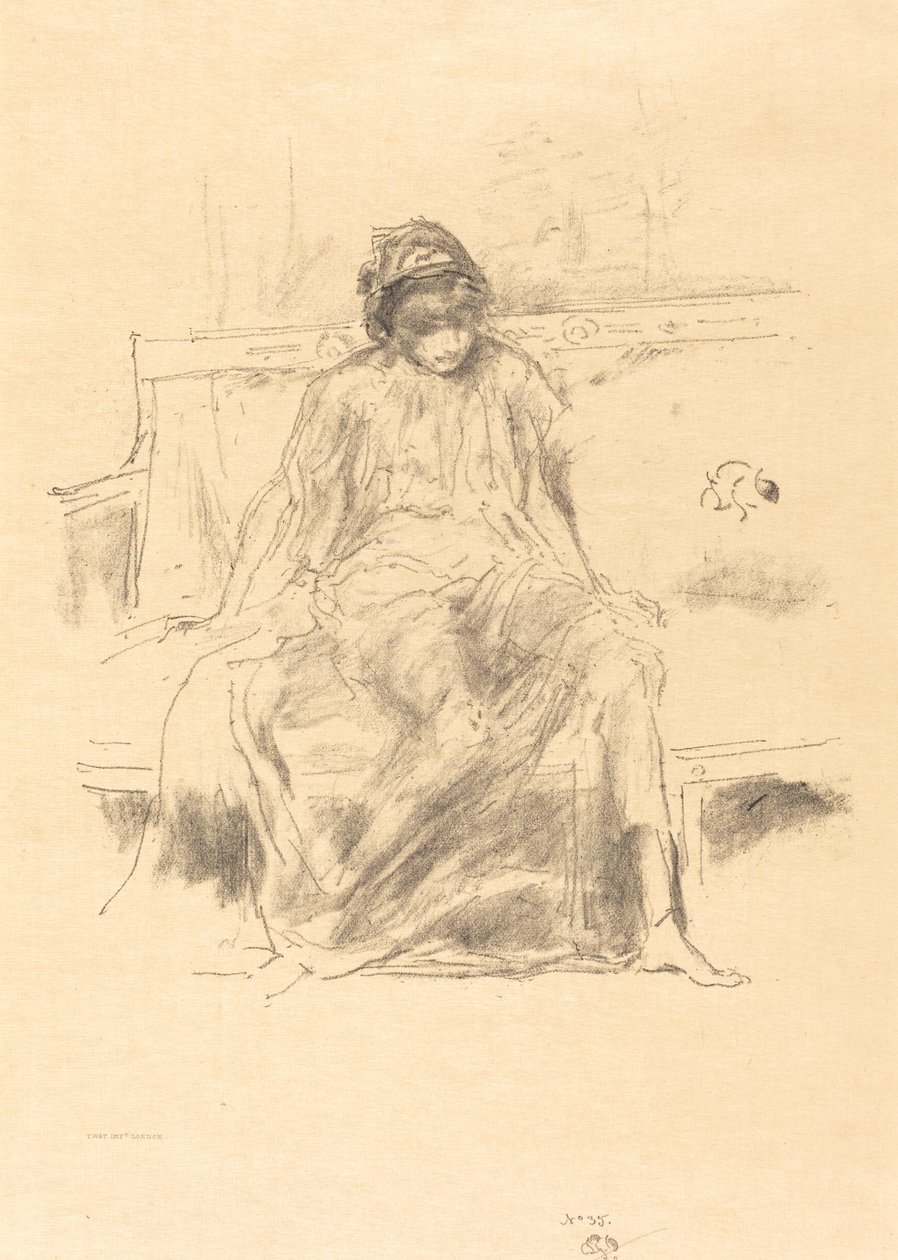 Udrapowana postać siedząca autorstwa James Abbott McNeill Whistler