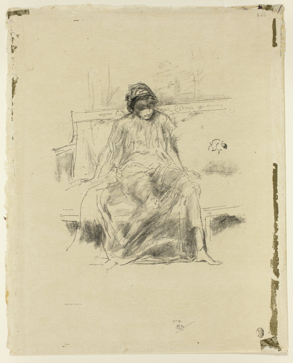 Udrapowana postać siedząca autorstwa James Abbott McNeill Whistler