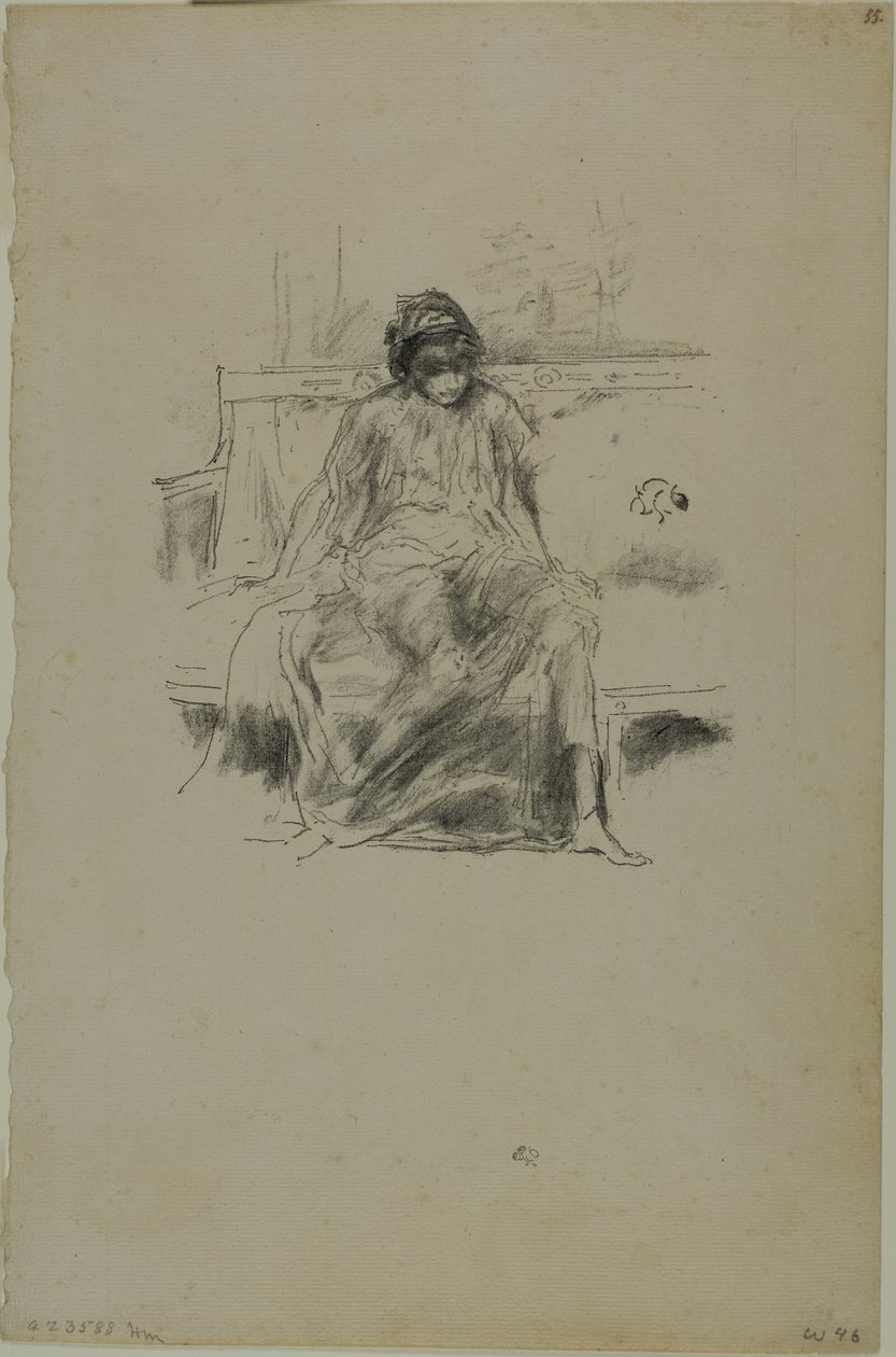 Udrapowana postać siedząca autorstwa James Abbott McNeill Whistler