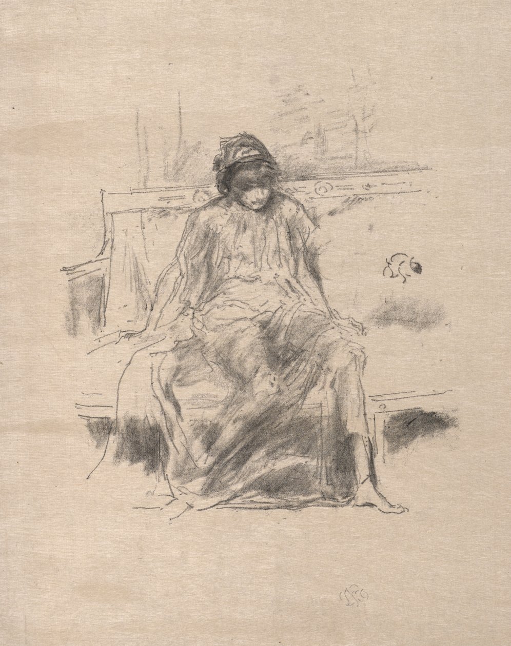 Siedząca postać w drapowaniu autorstwa James McNeill Whistler