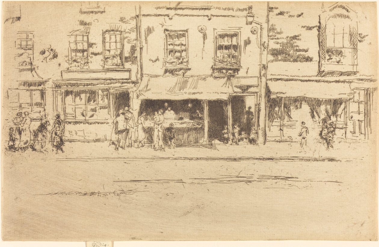 Sklep rybny, zajęty Chelsea autorstwa James Abbott McNeill Whistler
