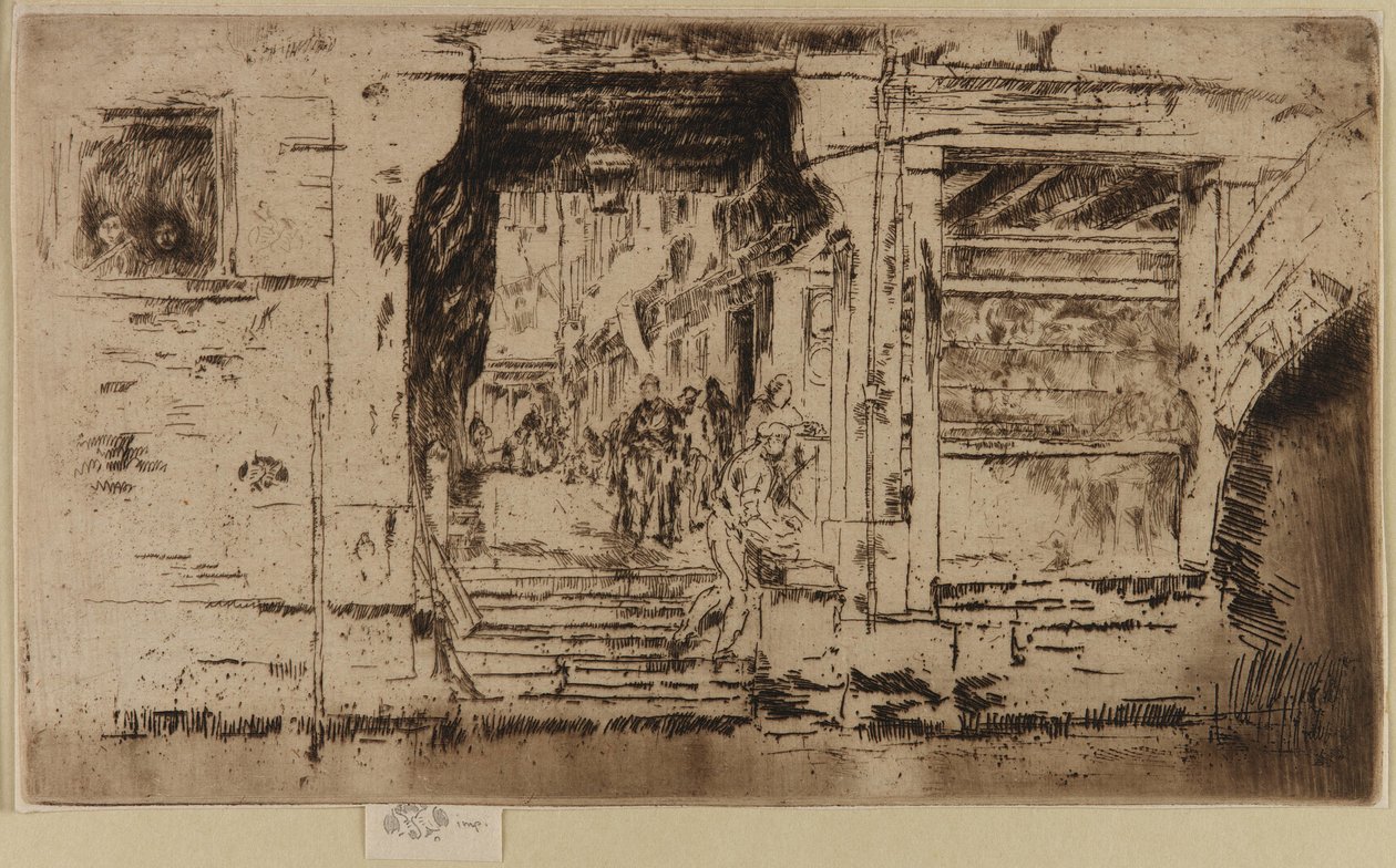 Sklep rybny, Wenecja autorstwa James Abbott McNeill Whistler