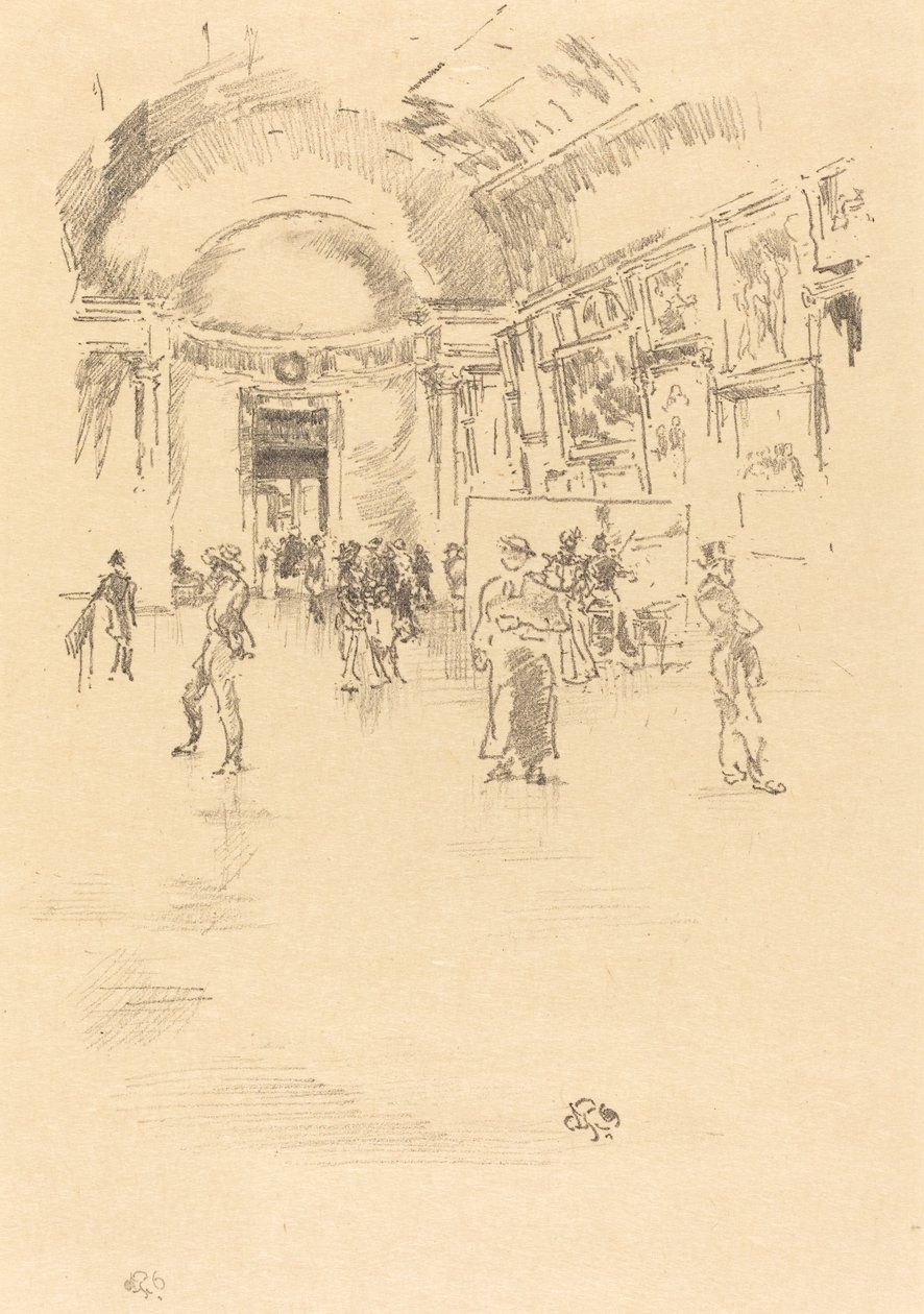 Długa Galeria, Luwr autorstwa James Abbott McNeill Whistler