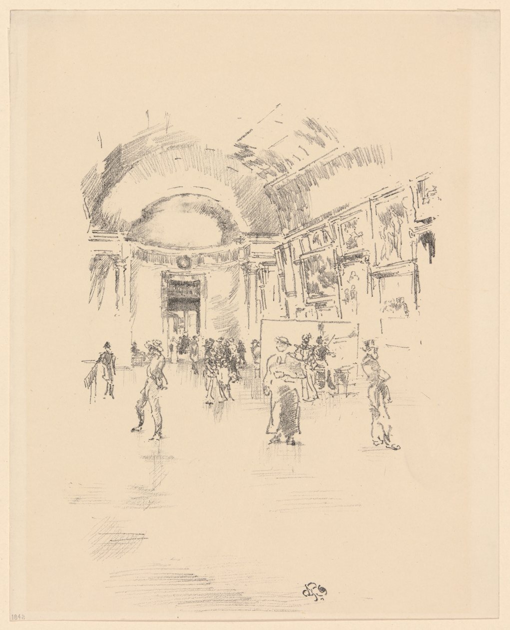Długa Galeria, Luwr autorstwa James Abbott McNeill Whistler