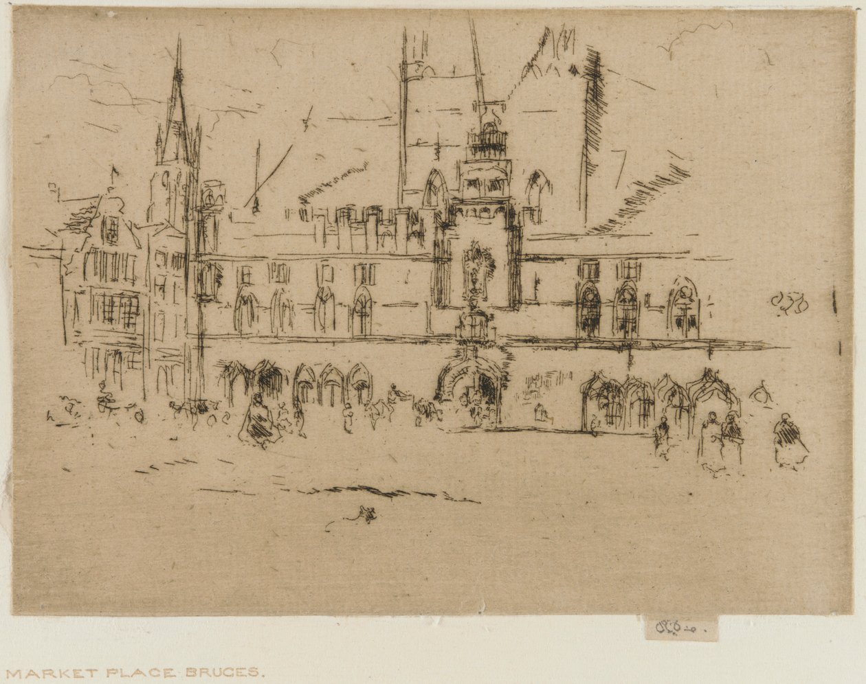 Rynek, Brugia autorstwa James Abbott McNeill Whistler