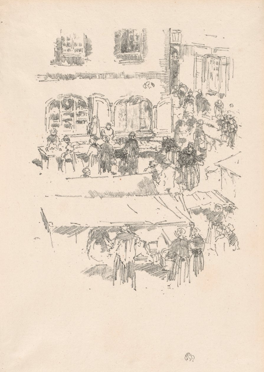 Rynek, Vitre autorstwa James McNeill Whistler