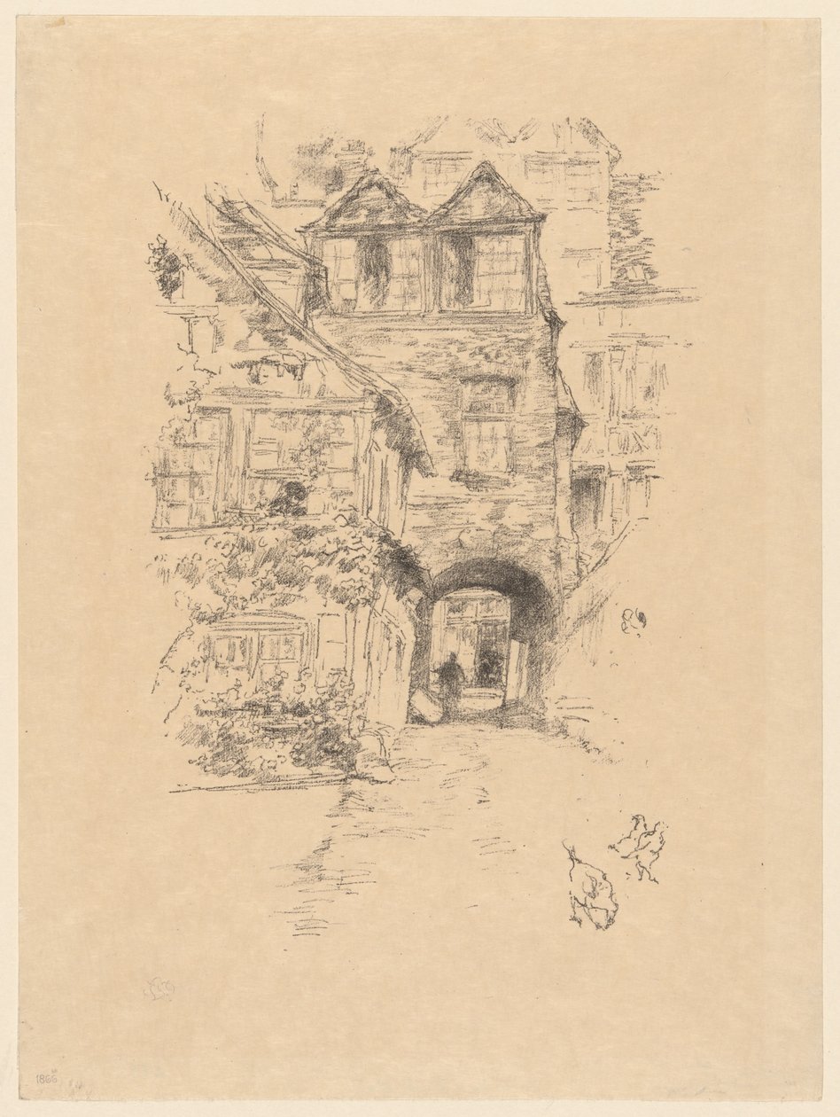 Dom kapłana, Rouen autorstwa James McNeill Whistler