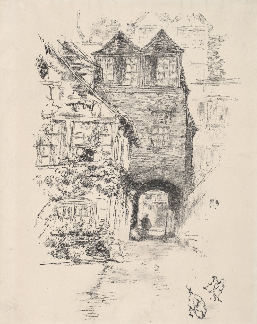 Dom księdza, Rouen autorstwa James McNeill Whistler