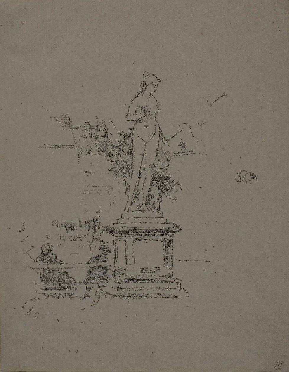 Statua, Ogrody Luksemburskie autorstwa James Abbott McNeill Whistler