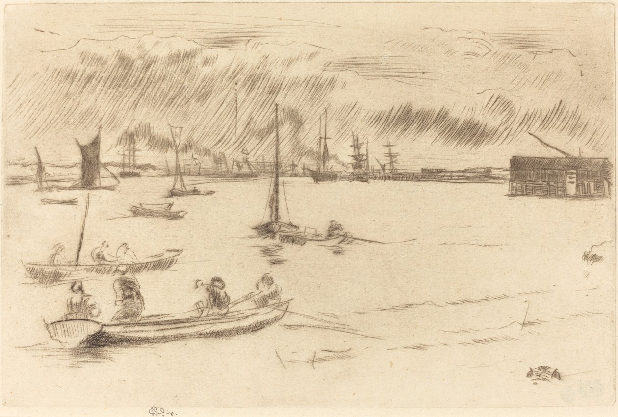 Tamiza w kierunku Erith autorstwa James Abbott McNeill Whistler
