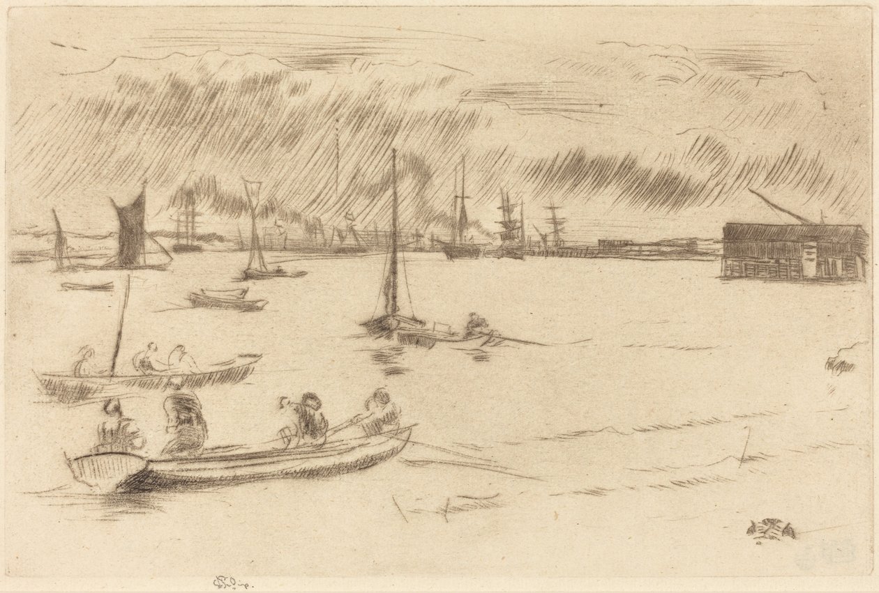 Tamiza w kierunku Erith autorstwa James McNeill Whistler