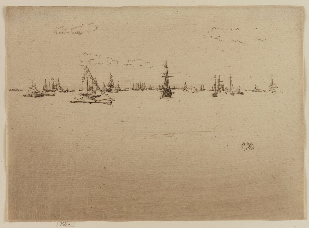 Statek z wieżyczką autorstwa James Abbott McNeill Whistler